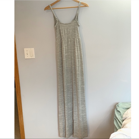 THE GAP MAXI DRESS- GREY/WHITE JERSEY MATERIAL SZ S - Picture 4 of 7